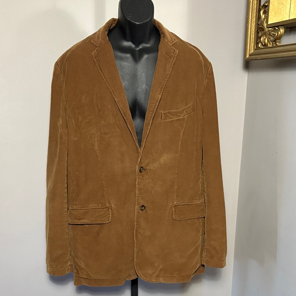 J Crew Large Tall Brown Vintage Corduroy Blazer Suit Jacket Coat